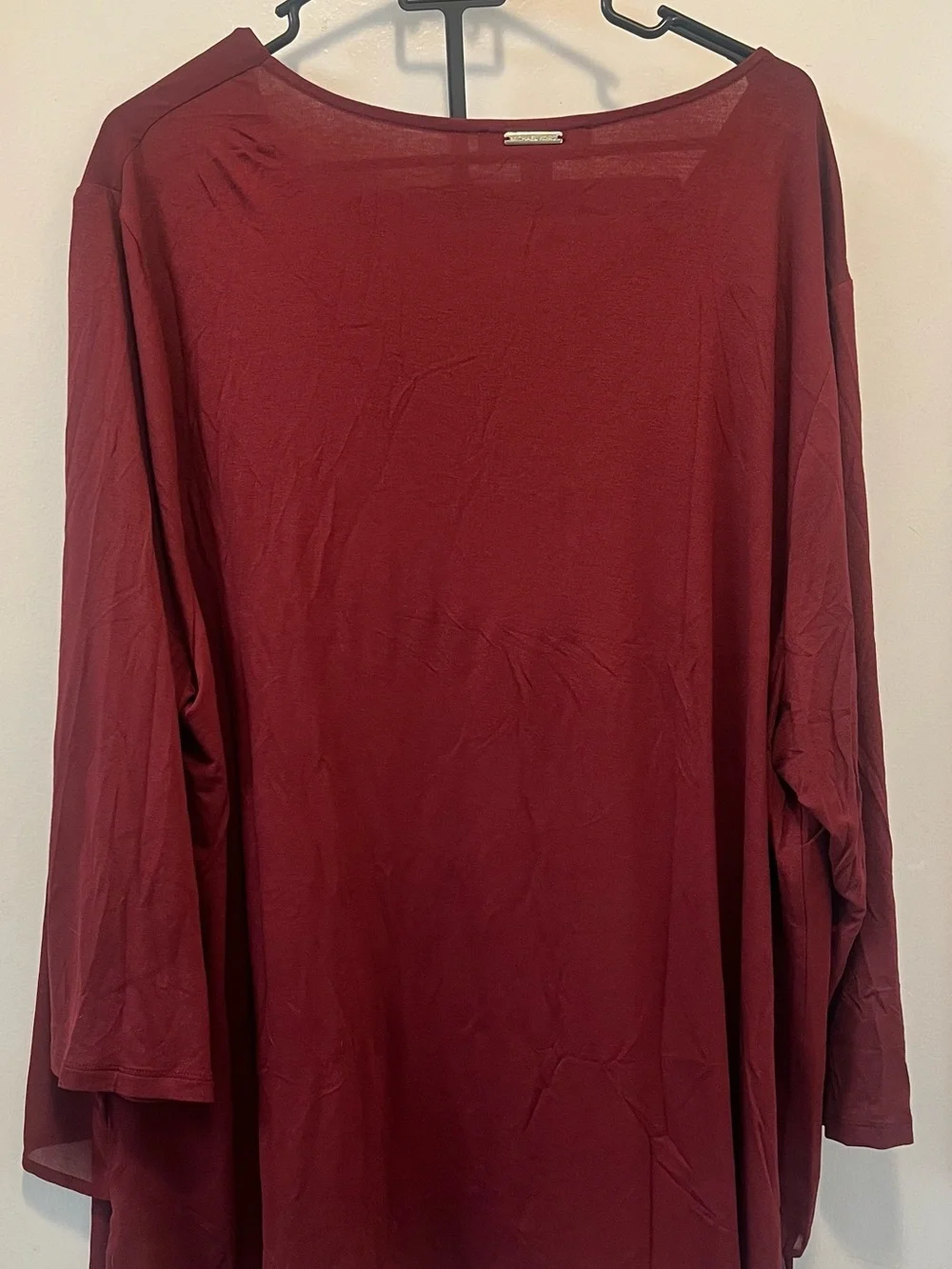 Michael Kors Women's Layered V-Neck Blouse - Wine